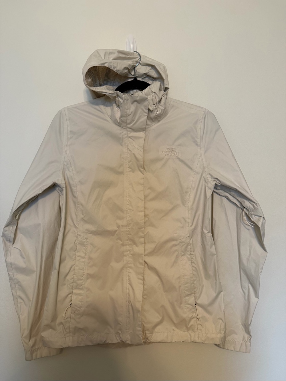 The North Face Women's Lightweight Hooded Rain Jacket in White Size S